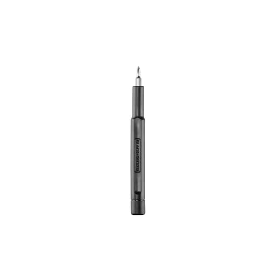 Photo of BLACKDECKER BD40K27 black electric screwdriver, front angle, with visible brand logo on handle.