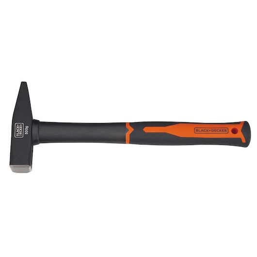 BLACKDECKER hammer BDHT51395 with orange and black handle, side angle on white background.