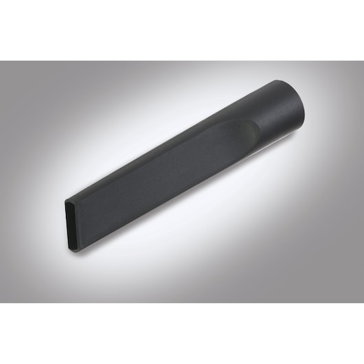 BLACK+DECKER BV2000 black narrow vacuum nozzle attachment, side angle on white background.