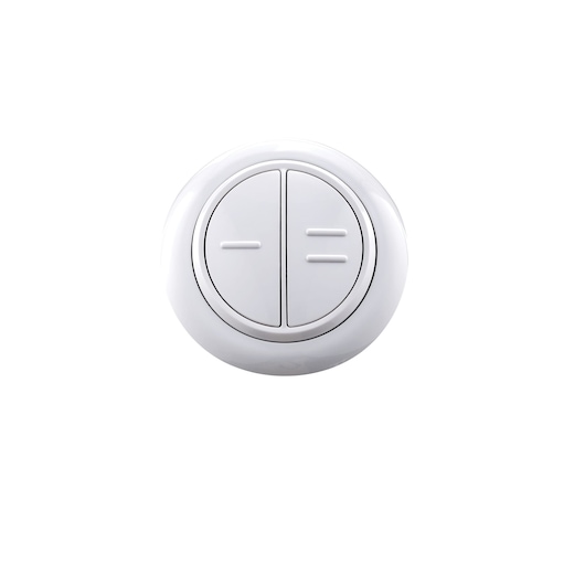 BLACKDECKER SC310 white dual button wall switch, photography, front angle.