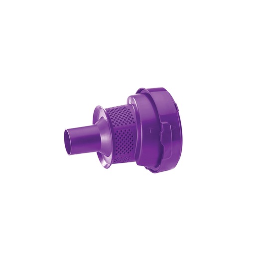 BLACKDECKER VM1880 vacuum cleaner filter in purple, side view on white background.