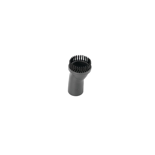 BLACKDECKER VM1880 vacuum cleaner round brush nozzle, black, front angle on white background.